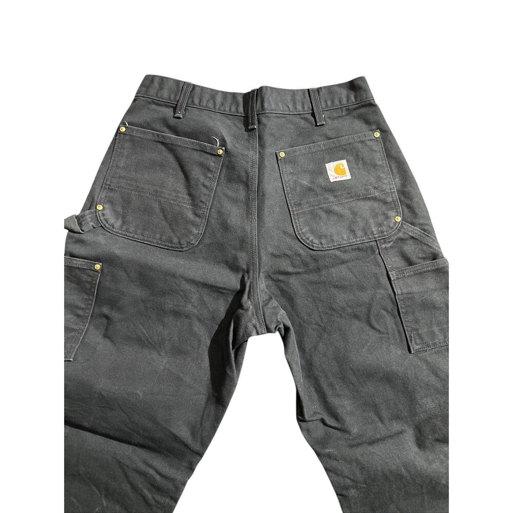 Carhartt B01 BLK Double Knee Double Front Work Wear Pants Loose Fit 33 X 34 - Picture 8 of 8